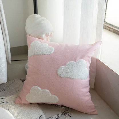 Ins Wind Tulip Pillow Living Room Sofa Pillow Bedhead Waist Pillow Pink Cute Pumpkin Home Cushion Atmosphere Decoration