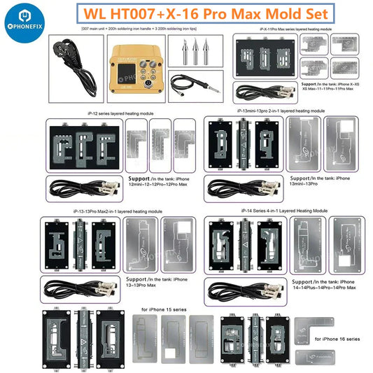 WL HT007 Pre-Heating Soldering Station Motherboard Tin Planting Layered Heating Table for iPhone 16 15 14 13 12 11 Pro Max