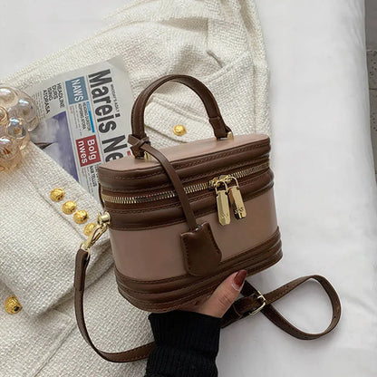 Brand Barrel-shaped Shoulder Bags Women Fashion Top Handbag  High Quality Crossbody Square Bag and Purses Ladys Cute Clutch Bag