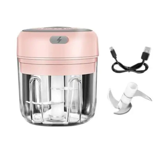 100/250mL Mini Electric Garlic Chopper Vegetable Chili Meat Ginger Masher Machine Sturdy Durable USB Charging Blenders Kitchen