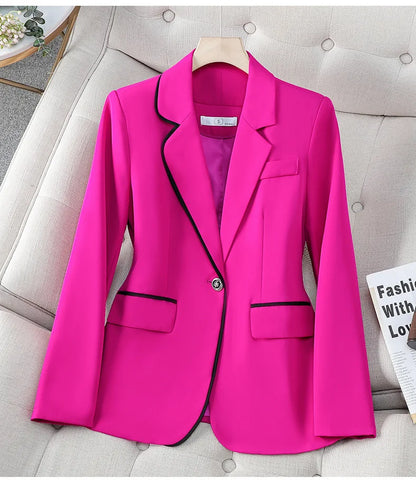 Luxury White Women's Blazer Women's Slim Suit Fashion Temperament Formal Suit Elegant Workwear Western-style Suit Jacket