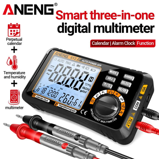 ANENG 612 Smart Digital Multimeters AC/DC Current Voltage Capacitance Professional Measurement Multimetro Test Tools