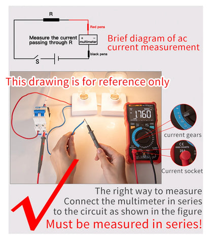 ANENG M107 Profesional Digital Multimeter 4000 Counts Auto Tester Digital Multimetre Testeur Electrique Mini Multímetro Test