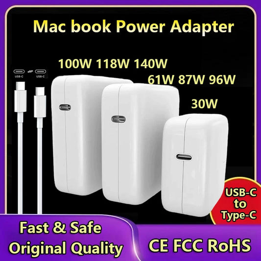 PD 30W 61W 87W 96W USB C Charger Power Adapter for MacBook Pro 16, 15, 13 inch, New Air 13 inch 2020/2019/2018,Works with Type C