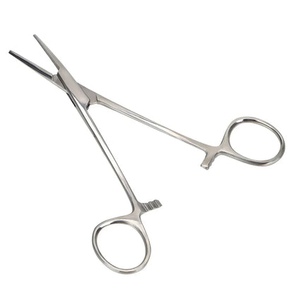 12.5/16/18cm Hemostatic Clamp Forceps Straight Curved Tweezers Medical Surgical Serrated Locking Forceps Curved Hemostat Farm