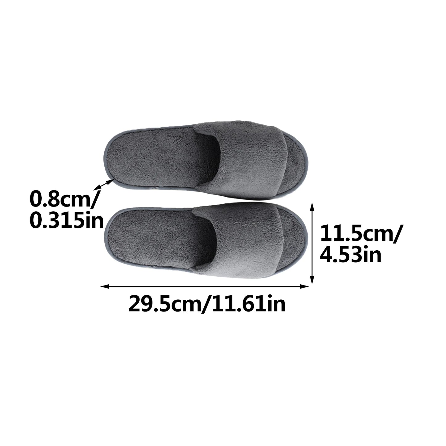 White Cotton Slippers Men Women Hotel Disposable Slides Home Travel Sandals Hospitality Footwear One Size On Sale