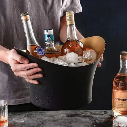 9L Ice Champagne Bucket 304 Stainless Steel Cooling Whisky Wine Beer Storage Basin Bowl Bar Accessories for Party