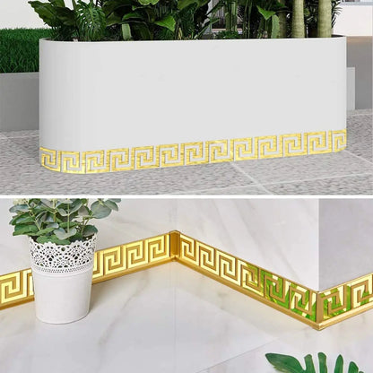 5/10cm Acrylic Wall Mirror Sticker with Adhesive for Living Room Bedroom Edge Strip Corner Line Building Border Home Decor