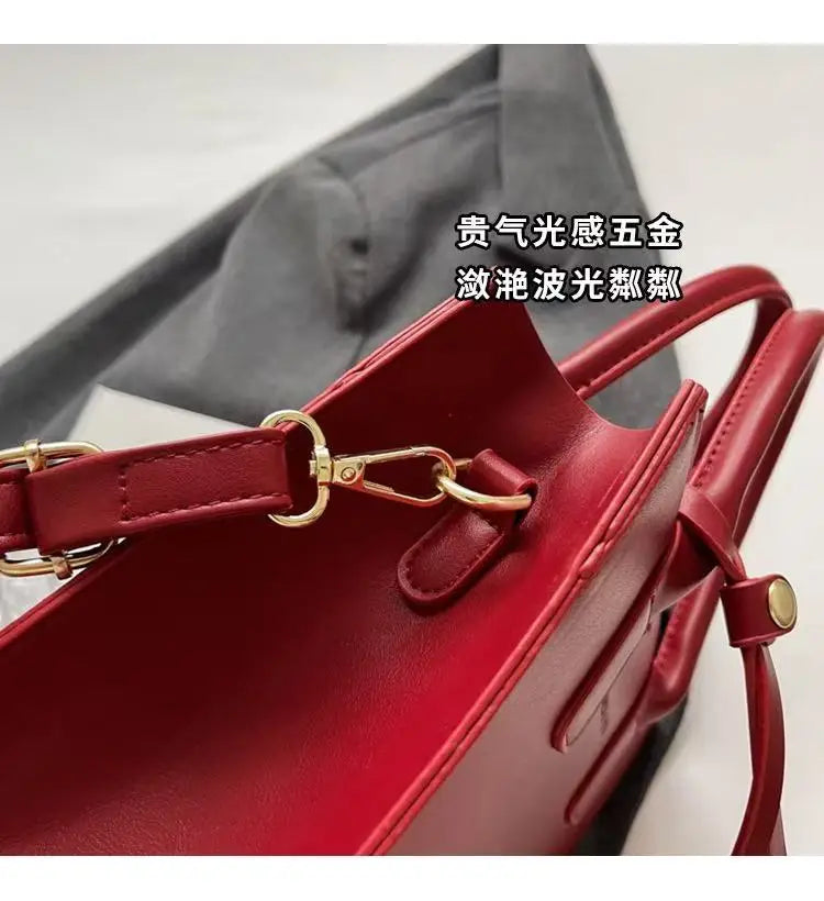 Fashionable Lightweight Solid Color Luxury Crossbody Bag Versatile Shoulder Bag Large Capacity Handheld Tote Bag For Women