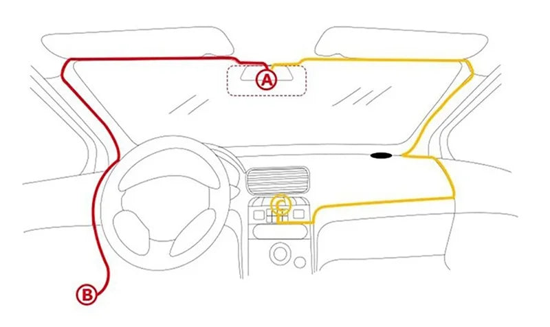 Caméra de tableau de bord cachée à 4 canaux, avec application 4K HD, Vision nocturne, moniteur de stationnement 24/7, capteur G, enregistrement en boucle, détection de mouvement, boîte noire WDR