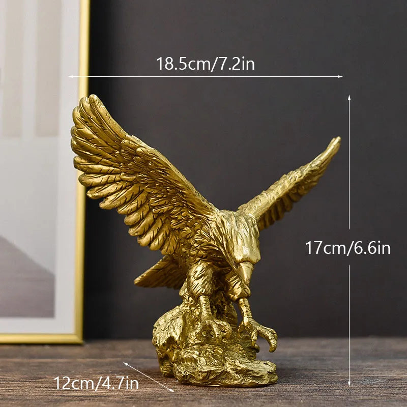 Resin American Golden Eagle Figurines Home Office Desktop Decoration Model Collection Statues Ornament Decor Objects Accessories