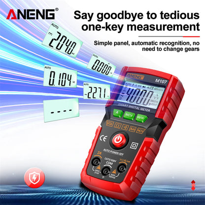 ANENG M107 Profesional Digital Multimeter 4000 Counts Auto Tester Digital Multimetre Testeur Electrique Mini Multímetro Test