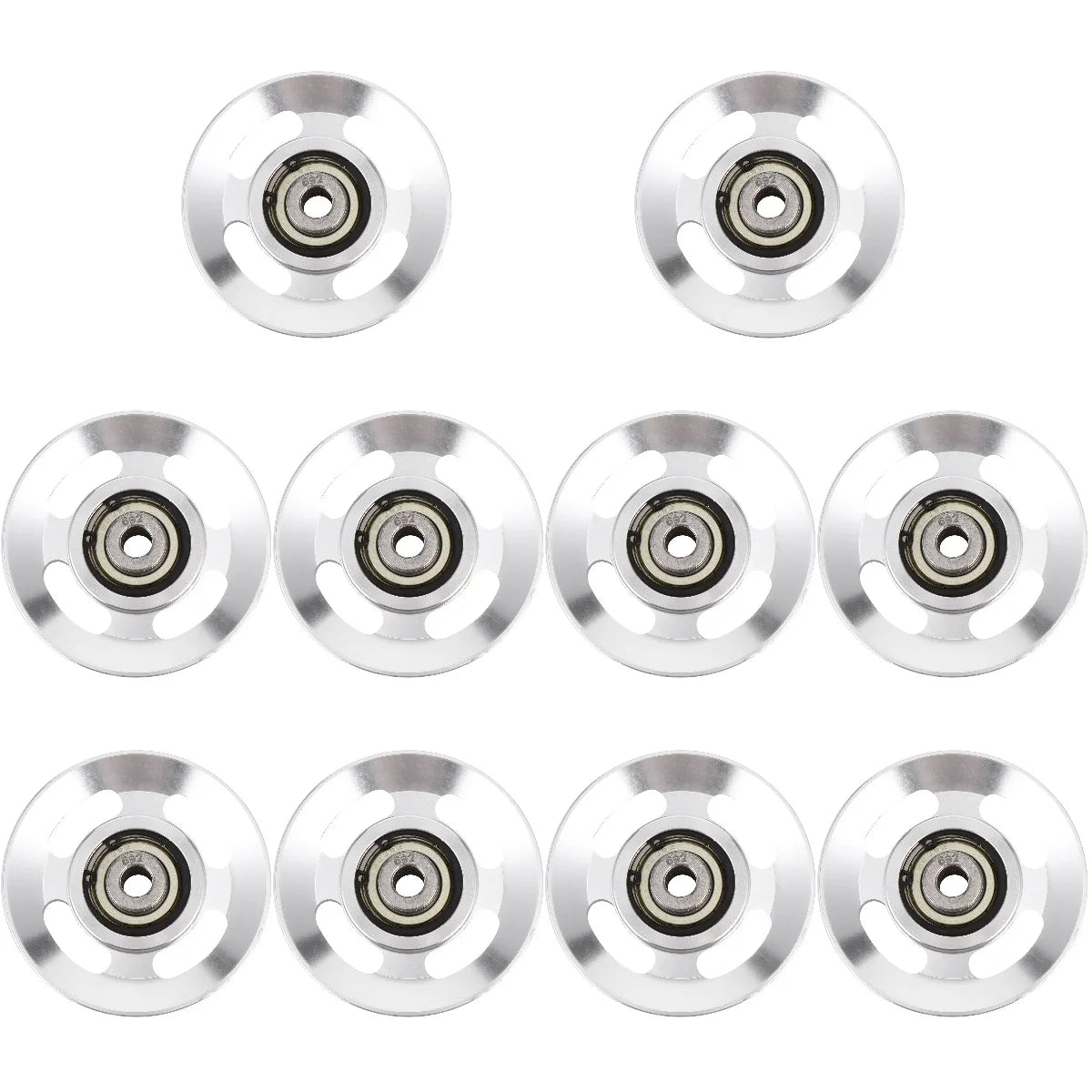 10 PCS Cable Machine Pulley Wheel Aluminum Alloy Steel Fitness Accessories Tool Bearings