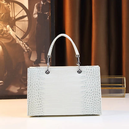 2023 Women Leather Handbags Satchel Shoulder Bag Tote Handbags Crocodile Pattern Crossbody Bag Designer Bag Bolsa Feminina