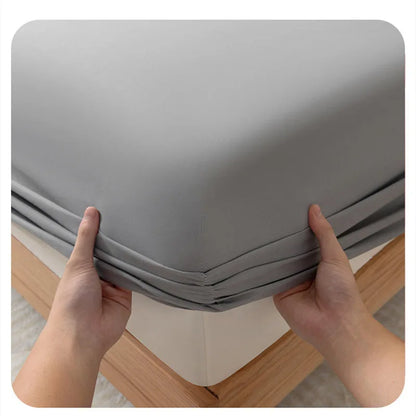 90/120/150/180cm Fitted Sheet with Elastic Bands Non Slip Adjustable Mattress Covers for Single Double King Queen Bed