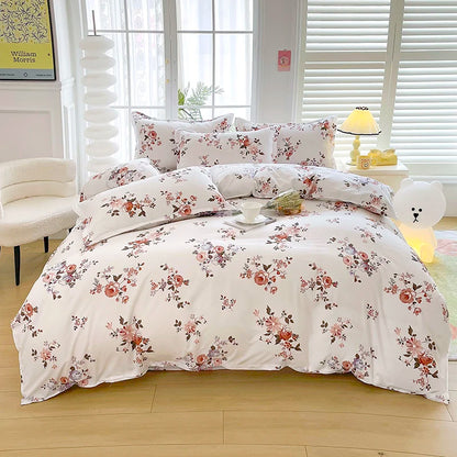 Solstice Bedding Set Duvet Cover Pillowcase Bed Linens Set Triangular Rhombus Printing Quilt Cover Bed Flat Sheet Queen Size