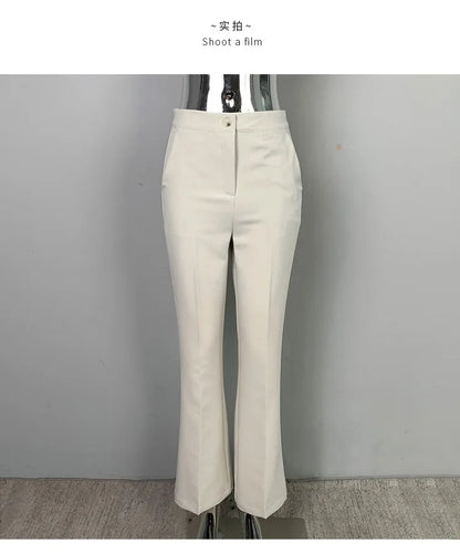 WOMENGAGA Fashion Sexy Pants Korea Slim High Waist Sexy Slightly Slim Casual Pants For Women Elegant And Mature Women D45B