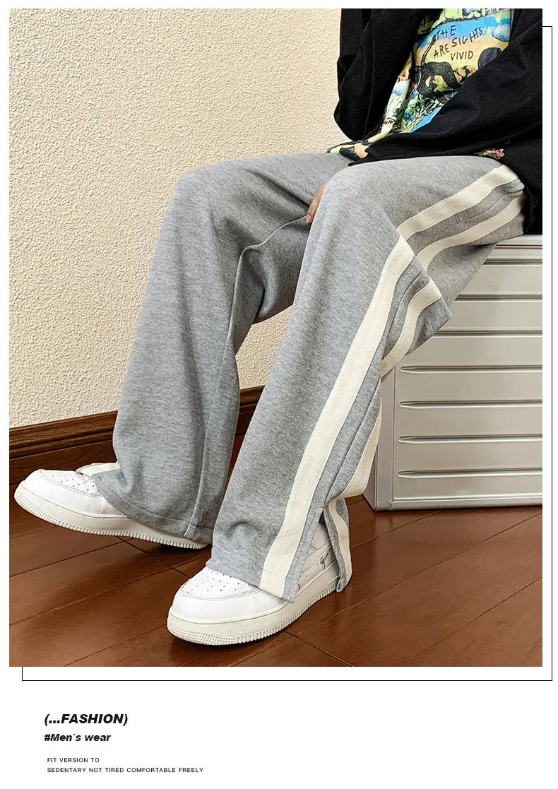 2023 Autumn Men Casual Wide-Leg Pants Korean Version Y2K Streetwear Hip Hop Men Fashion Trousers Sweatpants Harajuku Pants Men