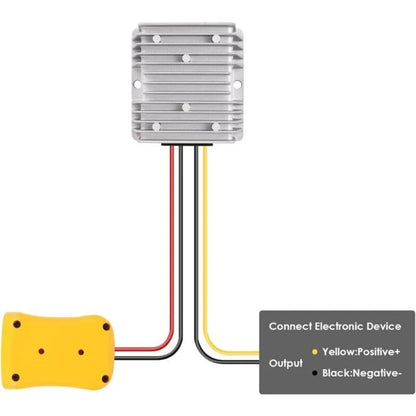 DC 20V to 12V Step Down 120W  Voltage Regulator Converter Aadpter for Dewalt 20V Li-ion Battery DIY Power Wheel Inverter Buck