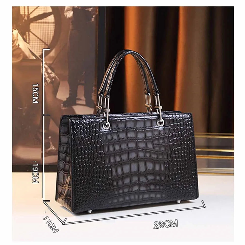 2023 Women Leather Handbags Satchel Shoulder Bag Tote Handbags Crocodile Pattern Crossbody Bag Designer Bag Bolsa Feminina