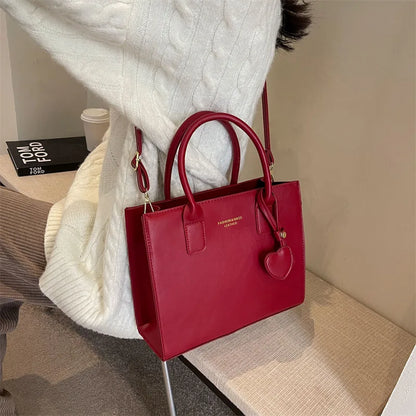 Fashionable Lightweight Solid Color Luxury Crossbody Bag Versatile Shoulder Bag Large Capacity Handheld Tote Bag For Women