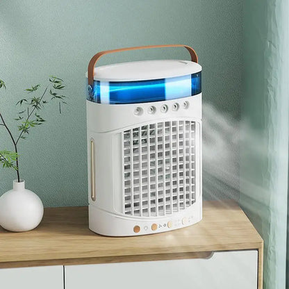 Portable Air Conditioners 600ml Tank Desktop Small AC Evaporative Coolers USB Charging Air Cooler Fans With LED Light 3 Wind