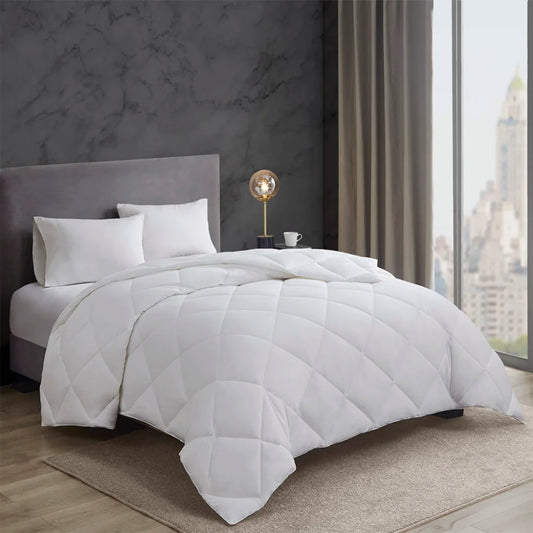 Soft Comforter Sets Duvet Cotton Down Alternative Featherless Comforter with 300TC Cotton Sateen Cover, 100% Cotton，Duvets