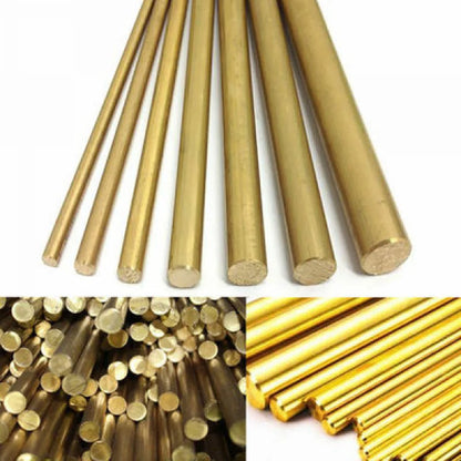 1-10pcs diameter 1.6 to 16mm brass round bars are hard and non-bending for DIY handle material round wire tube model making