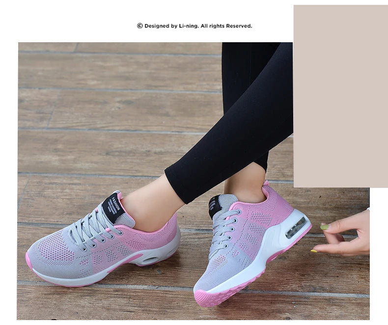 Women's Shoes Running Increase Heel Breathable Mesh Platform Summer Outdoor Light Vulcanize Sports Shoes Casual Walking Sneakers