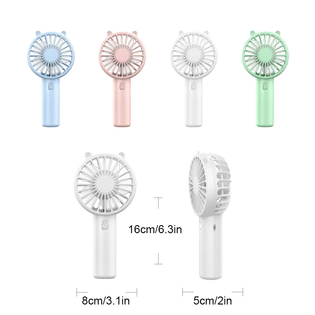 Portable Handheld Fan Small Cooling Fan USB Rechargeable Eyelash Eyelash Mute Cooler  Handheld Fan Mini USB Rechargeable Desk