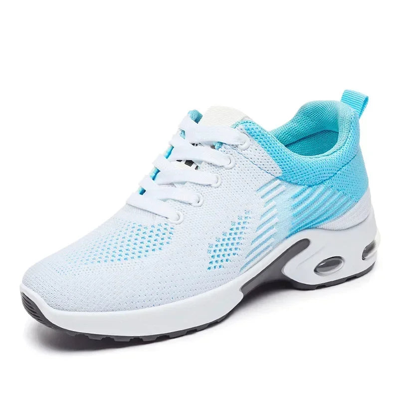 New Running Shoes Ladies Breathable Sneakers Summer Light Mesh Air Cushion Women's Sports Shoes Outdoor Lace Up Training Shoes