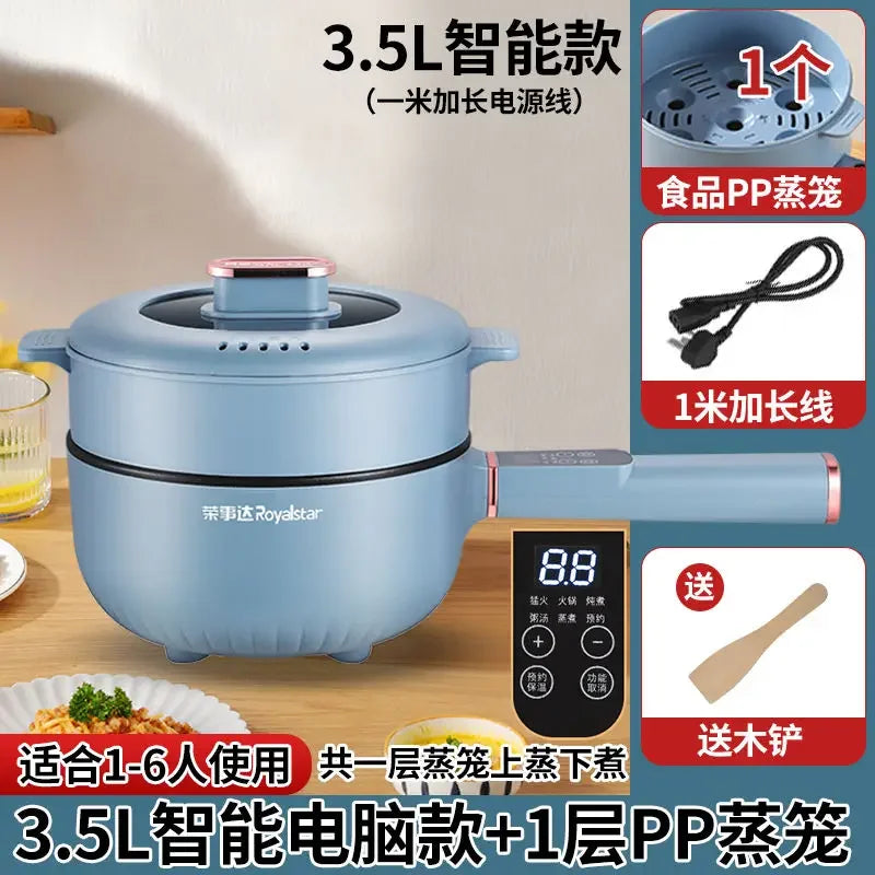 Electric wok, integrated stir-fry, multi-functional electric cooker, high-power frying, steaming, and cooking electric hot pot