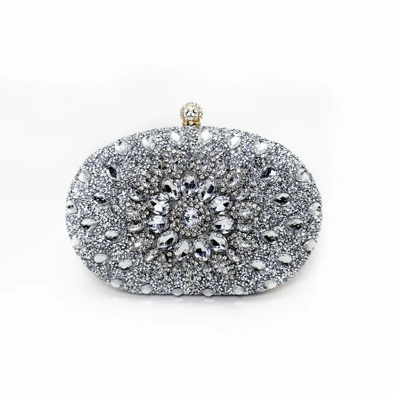 2024 Diamond Women Luxury Clutch Evening Bag Wedding Crystal Ladies Cell Phone Pocket Purse Female Wallet for Party Quality Gift