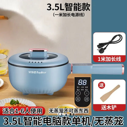 Electric wok, integrated stir-fry, multi-functional electric cooker, high-power frying, steaming, and cooking electric hot pot