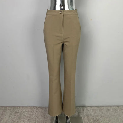 WOMENGAGA Fashion Sexy Pants Korea Slim High Waist Sexy Slightly Slim Casual Pants For Women Elegant And Mature Women D45B