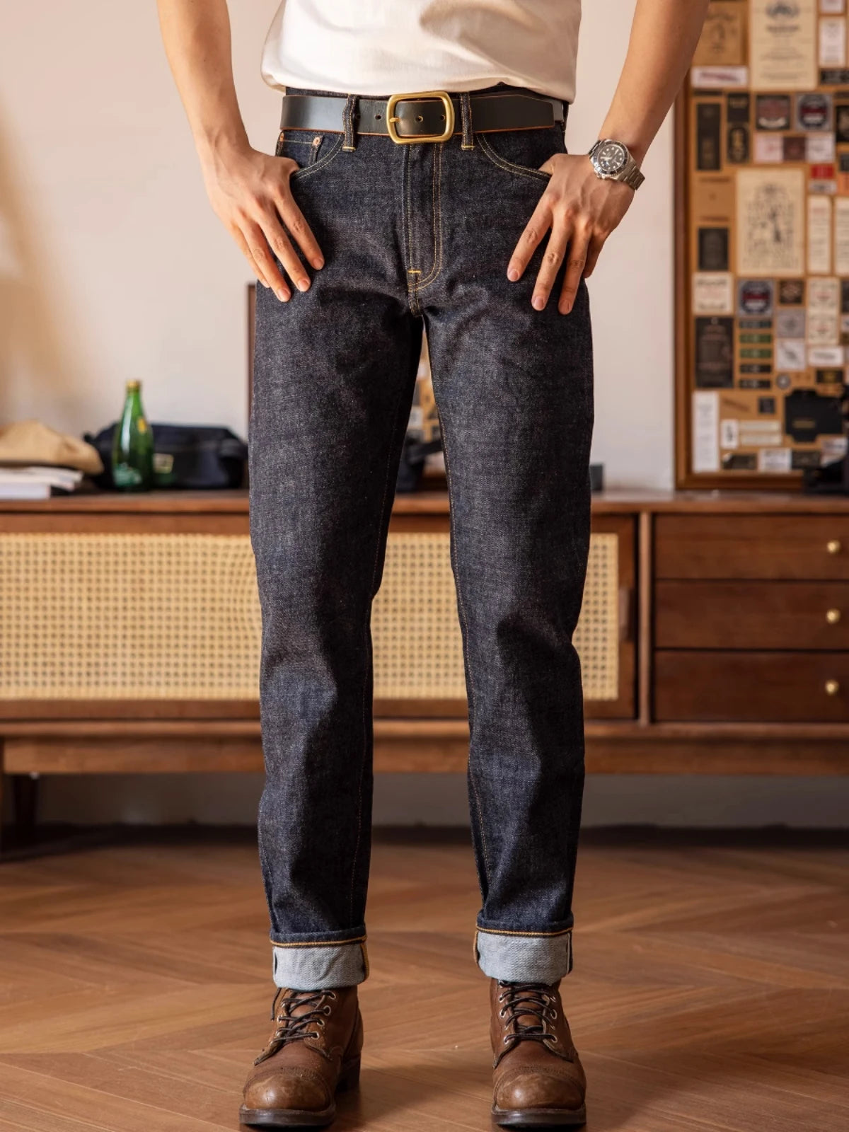 Red Tornado 501 CT (Customized Tapered) Jeans 14oz Selvedge Denim Pants Sanforized