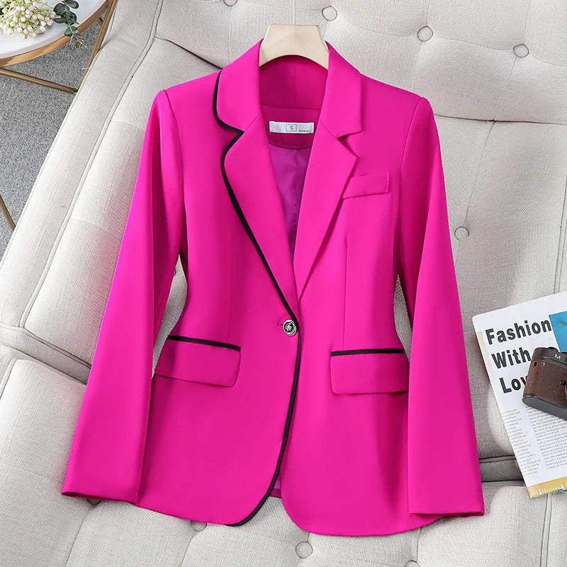 Luxury White Women's Blazer Women's Slim Suit Fashion Temperament Formal Suit Elegant Workwear Western-style Suit Jacket