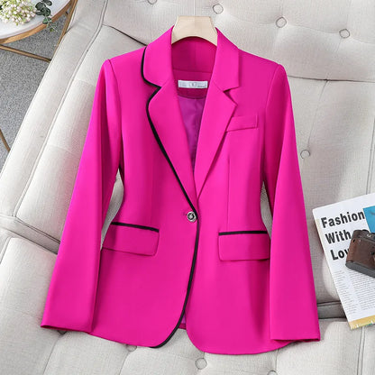 Luxury White Women's Blazer Women's Slim Suit Fashion Temperament Formal Suit Elegant Workwear Western-style Suit Jacket