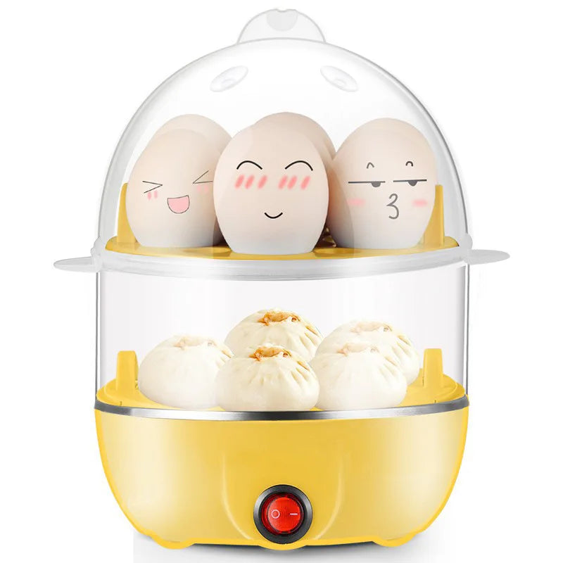 Egg steamer double-layer egg cooker stainless steel breakfast machine multi-function boiled egg artifact mini small steaming kit