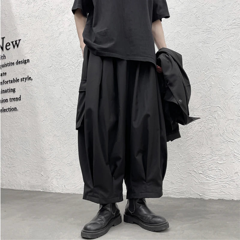 2024 Streetwear Men Harem Pants Men High Street Black Wide-Leg Trousers Hip Hop Jogging Pants Male Cargo Pants Oversized 5Xl 6Xl