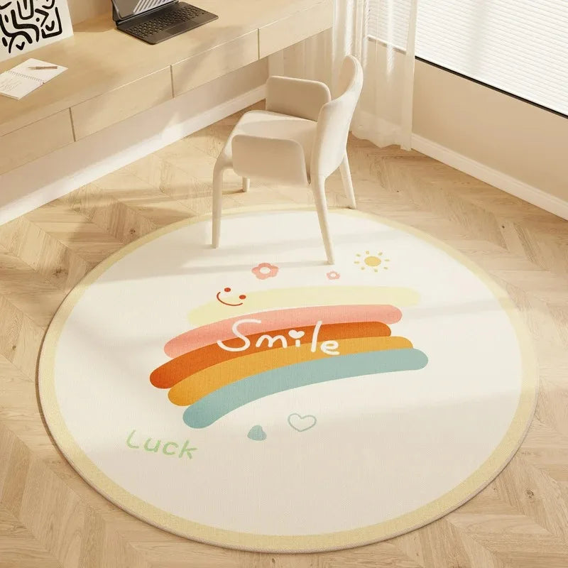 Hopscotch Children Play Mat Non Slip Home Decor Round Carpet Living Room Bedroom Kitchen  Floor Mat Sofa Table Area Decor Rugs