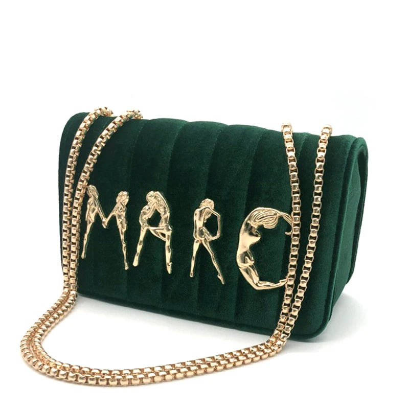 Fashion Green Small Shoulder Crossbody Bags For Women New 2024 Brand Designer Clutch CrossBody Bags Female Travel Chain Handbags