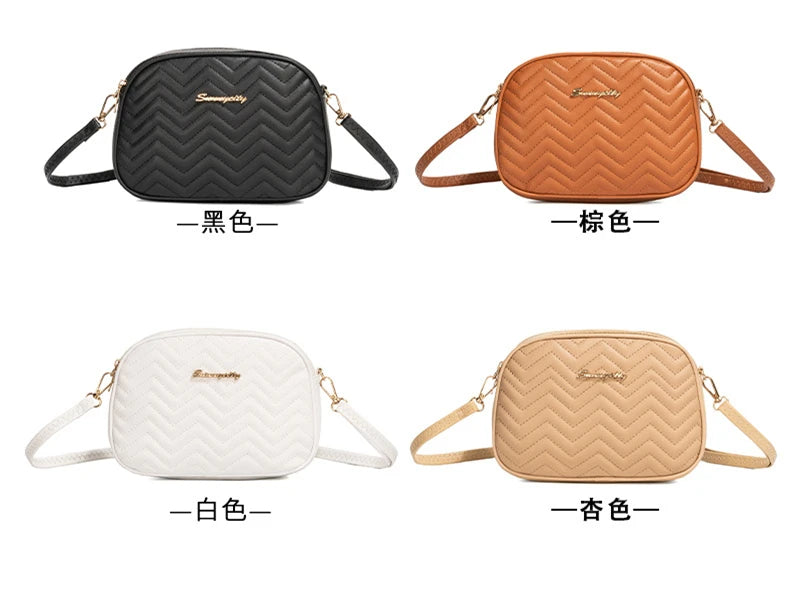 2024 Fashiion Women Cross Body Bag Luxury Brand Designer 2-Layer Zipper Bags PU Leather Female Shoulder Bag Purses And Handbag