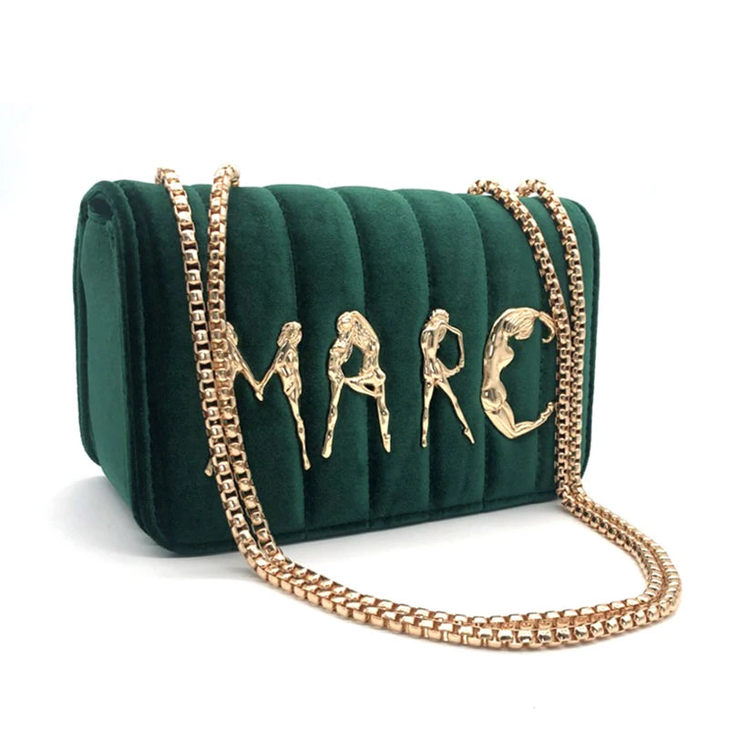 Fashion Green Small Shoulder Crossbody Bags For Women New 2024 Brand Designer Clutch CrossBody Bags Female Travel Chain Handbags