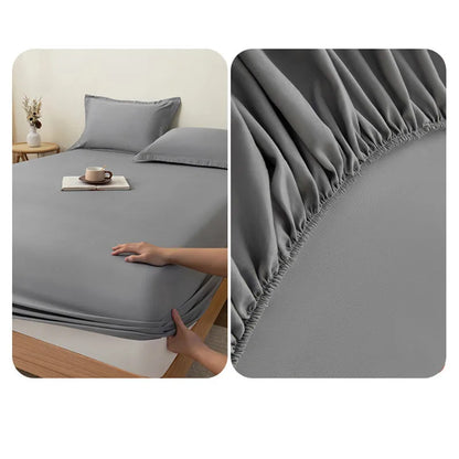 90/120/150/180cm Fitted Sheet with Elastic Bands Non Slip Adjustable Mattress Covers for Single Double King Queen Bed