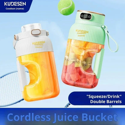 1200ML Electric Wireless Digital Display Mixer Portable Juicer Fruit Smoothie Juice Cup Rechargeable Smoothie Juicer 10 Blade