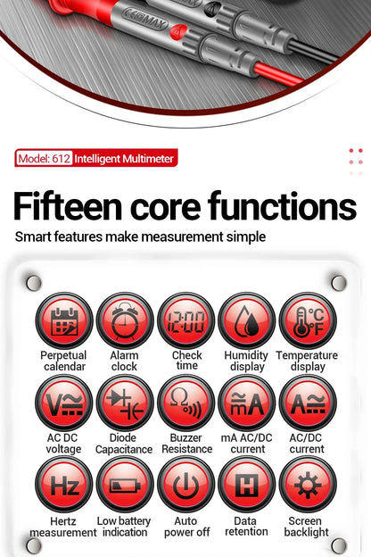 ANENG 612 Smart Digital Multimeters AC/DC Current Voltage Capacitance Professional Measurement Multimetro Test Tools