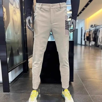 AMAZINGCRE 2024 New Men's Golf Clothing Fashion Versatile Simple Solid Color Outdoor Sports Pants