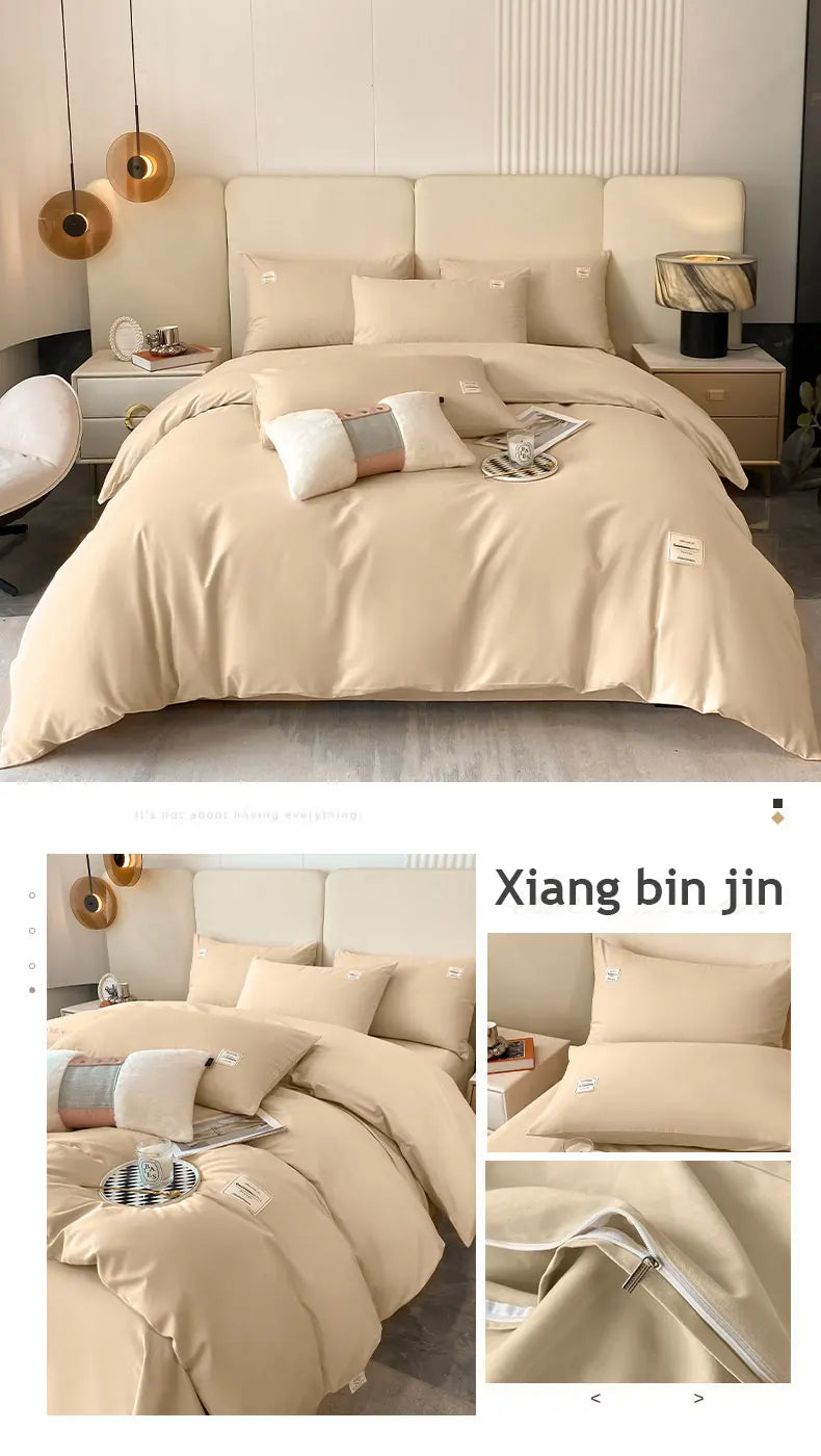 100% Quality Cotton Duvet Cover Solid Color Duvet Cover Extra King Set Soft Comfortable Bedding PillowCases Purchased Separately