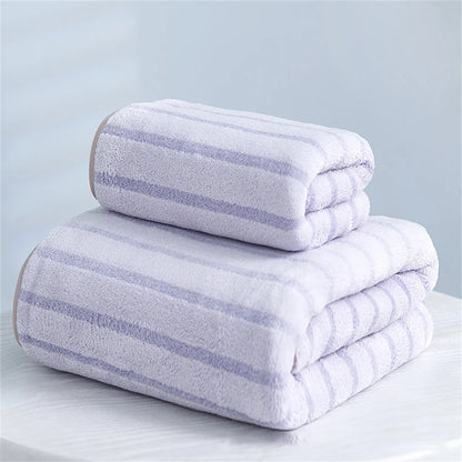 hibobi Coral Velvet Absorbent for Adults Face Towel Bath Set Soft Comfortable Bathroom,Water-absorbent and Not Easy to Shed